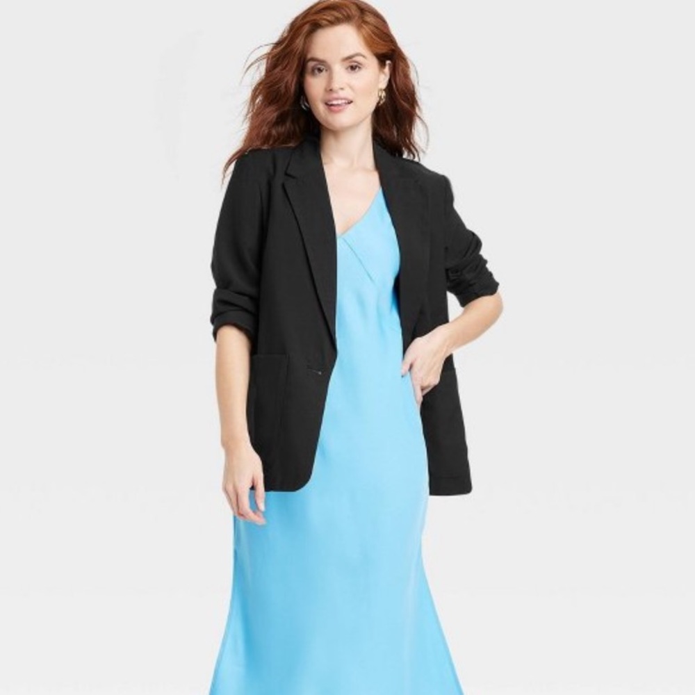 New A new day Women's Classic Black Blazer - Size 1X